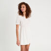 Robe évasée dentelle ecru femme