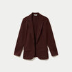 Veste blazer cintr&eacute;e marron femme