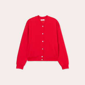 Veste manches longues rouge femme