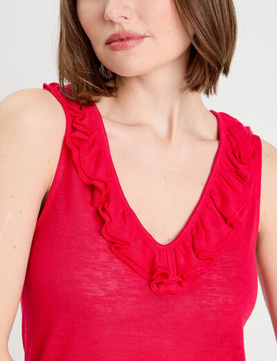 Débardeur sans manches rose vif femme