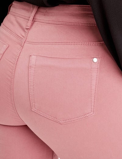 Jeans slim 5 poches vieux rose femme