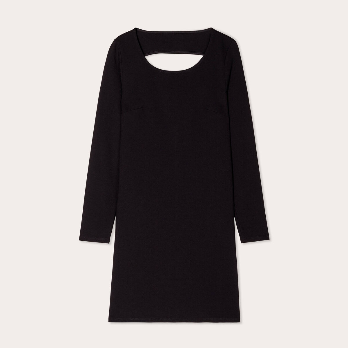 Robe évasée dos ouvert noir femme