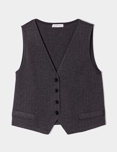 Veston sans manches blanc femme