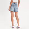 Short droit en jean destroy denim stone femme