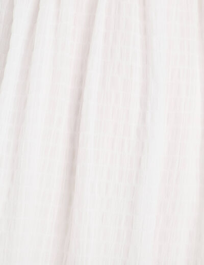 Robe midi évasée bretelles blanc femme