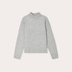 Pull col montant gris foncé femme