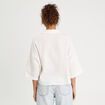 Chemise manches 3/4 ecru femme