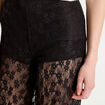Pantalon dentelle large noir femme