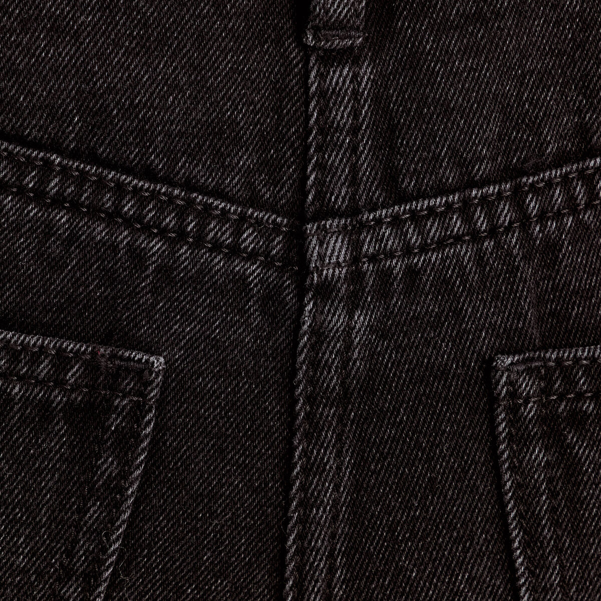 Bermuda large en jean denim noir femme