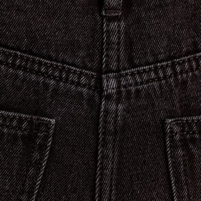 Bermuda large en jean denim noir femme