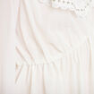 Blouse col claudine bas resserr&eacute; ecru femme