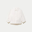 Chemise droite col classique manches 3/4 ecru femme