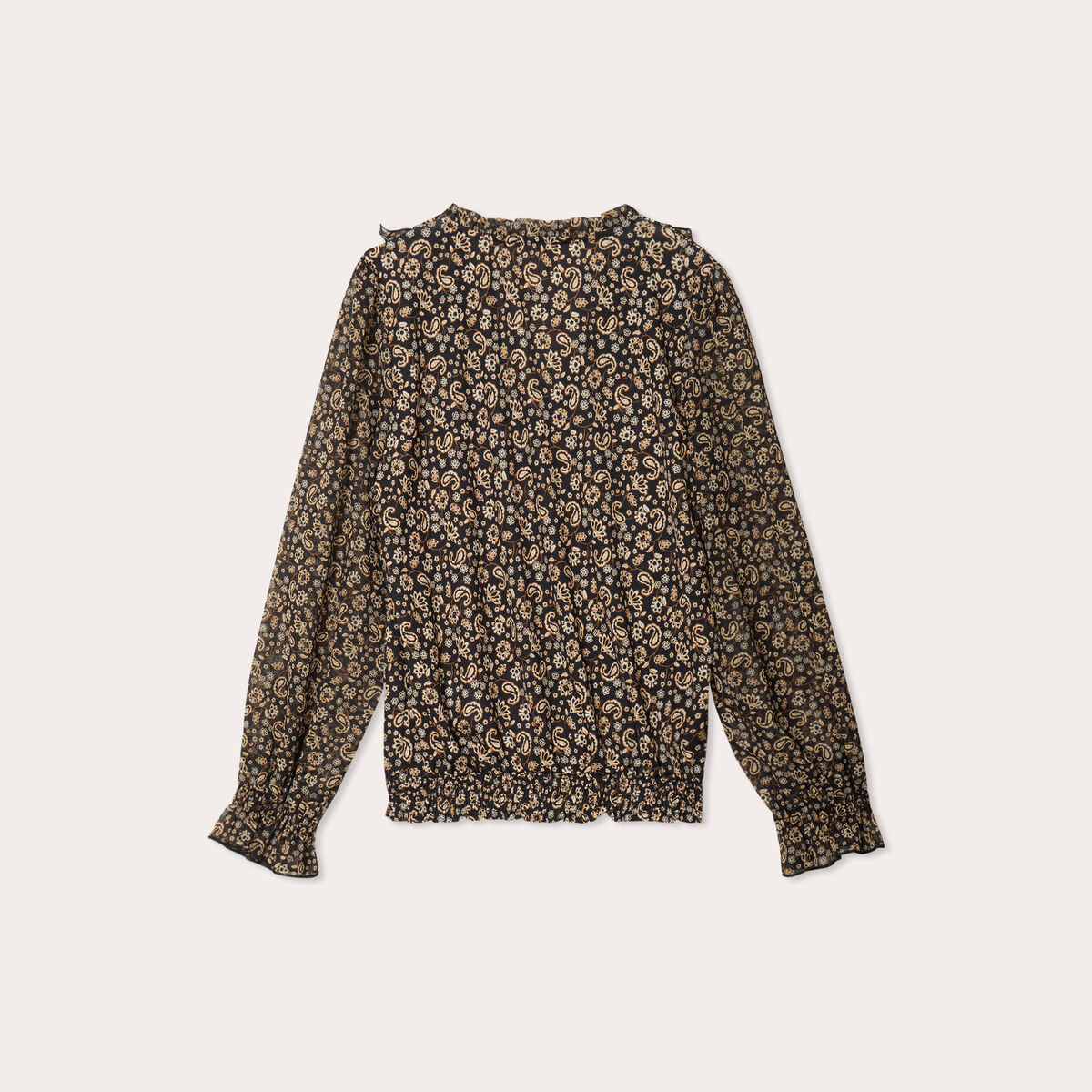 Blouse manches longues noir femme
