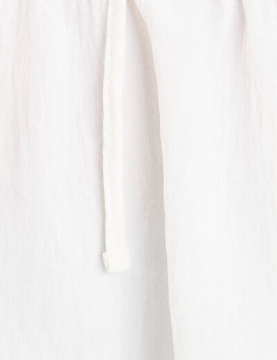 Blouse col claudine ecru femme