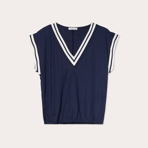 Débardeur sans manches bleu marine femme