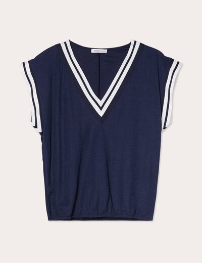 Débardeur sans manches bleu marine femme