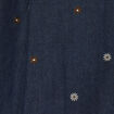 Chemise en jean brod&eacute;e denim brut femme