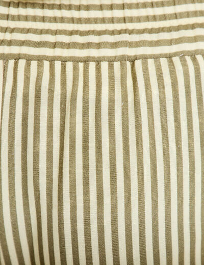 Pantalon large taille standard jaune femme