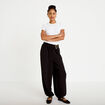 Pantalon bouffant taille standard noir femme