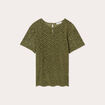 T-shirt manches courtes vert olive femme