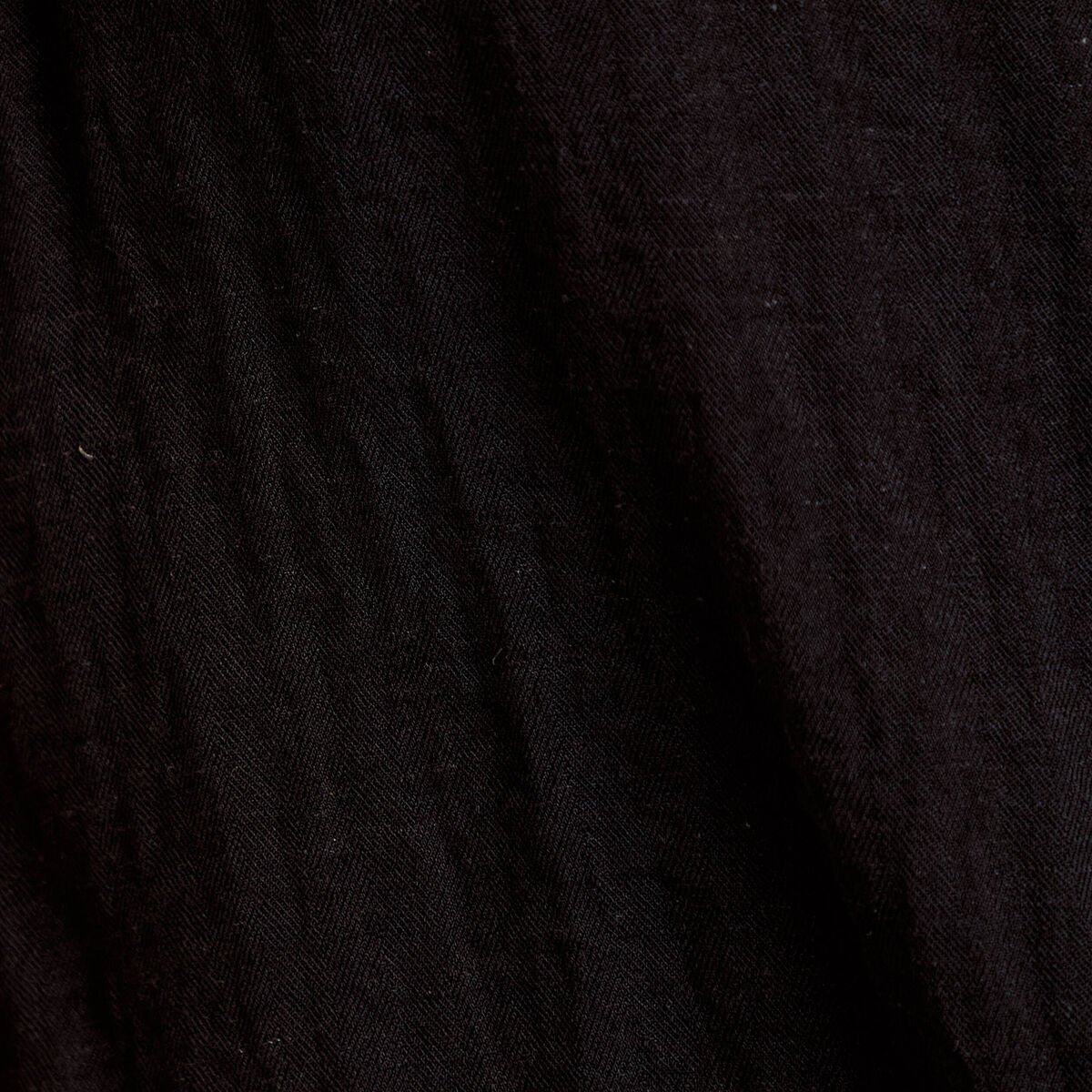 Chemise droite pliss&eacute;e manches courtes noir femme