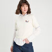 Pull manches courtes ecru femme