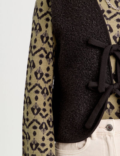 Gilet sans manches polaire noir femme