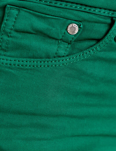 Jeans slim 5 poches vert &eacute;meraude femme
