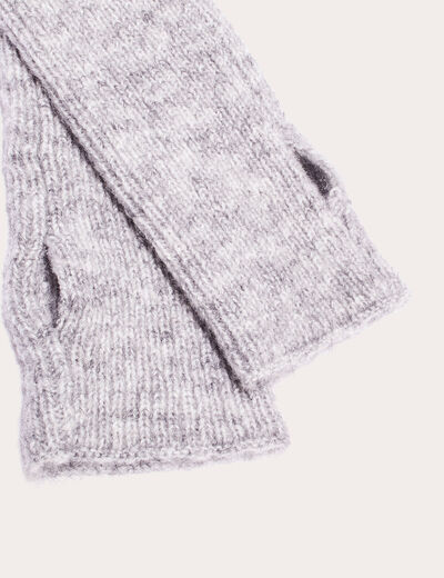 Mitaines longues gris clair femme