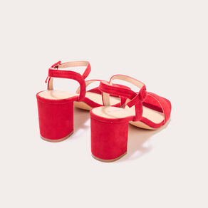 Sandales à talons rouge femme