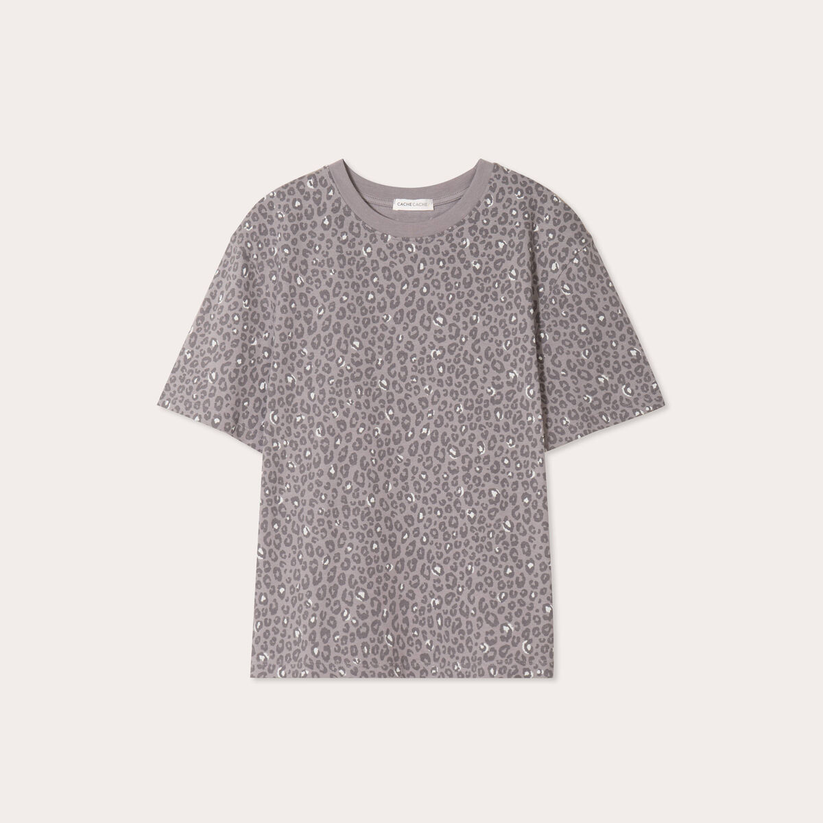 T-shirt manches courtes gris foncé femme