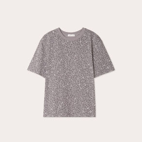 T-shirt manches courtes gris foncé femme