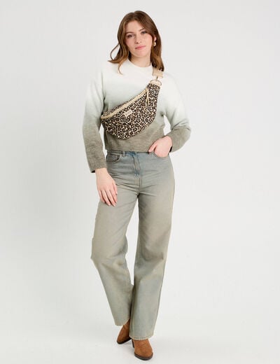Pull manches longues vert pastel femme