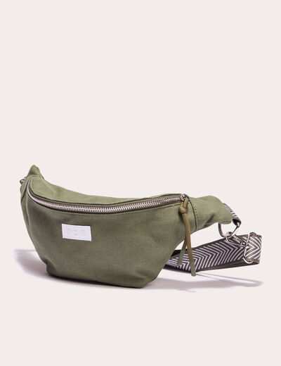 Sac banane vert kaki femme