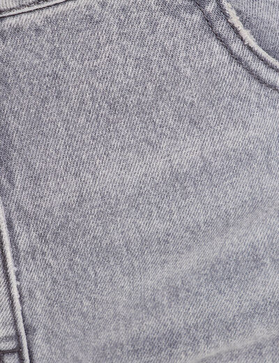 Jeans large denim gris femme