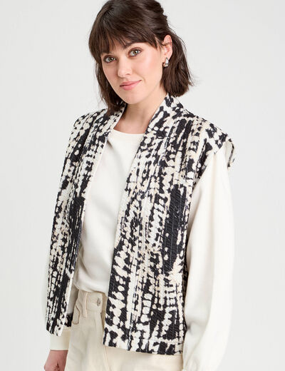 Gilet matelassé sans manches noir femme