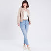 Chemise manches 3/4 ivoire femme