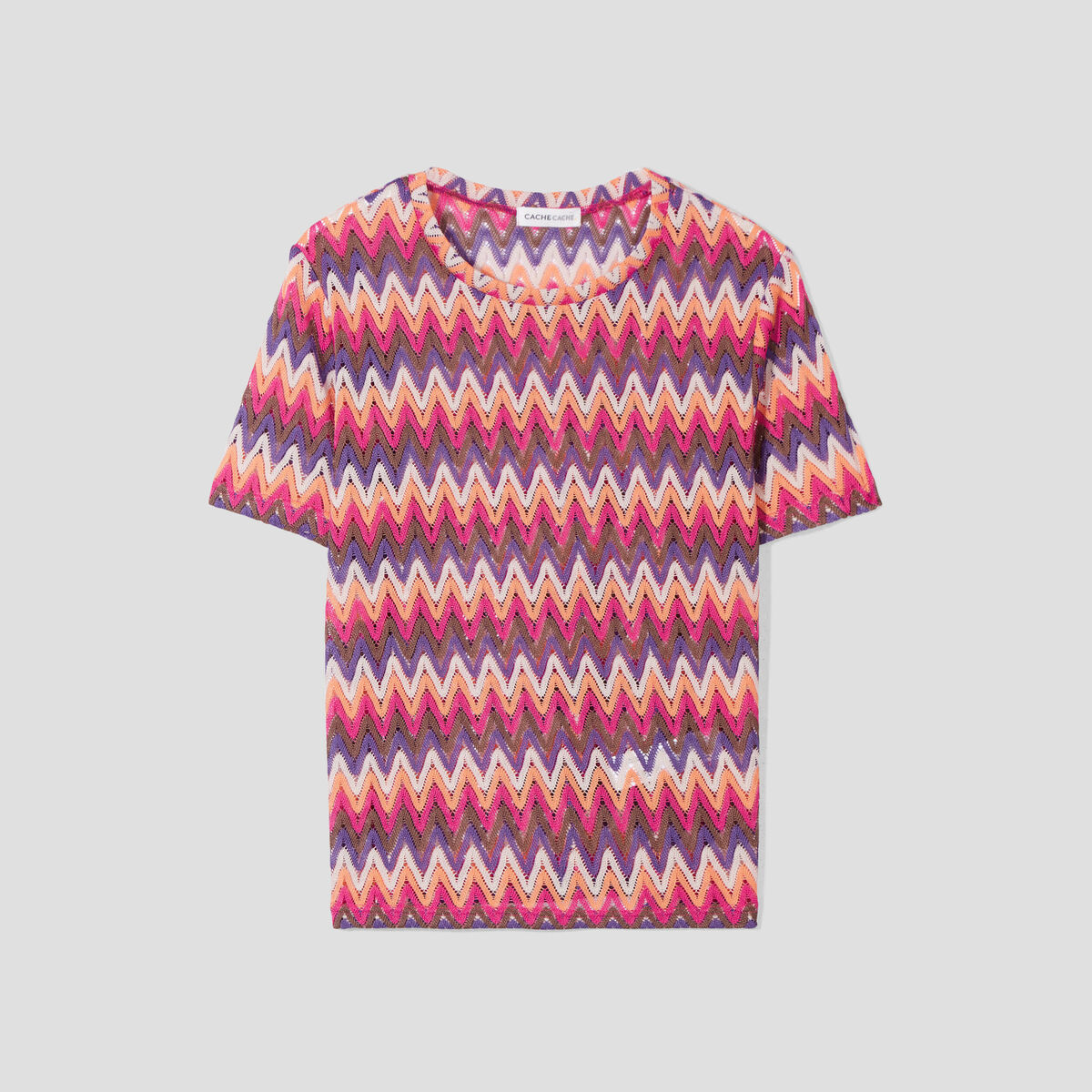 T-shirt manches courtes violet femme