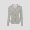 Blouse Charlotte - manches longues blanc femme