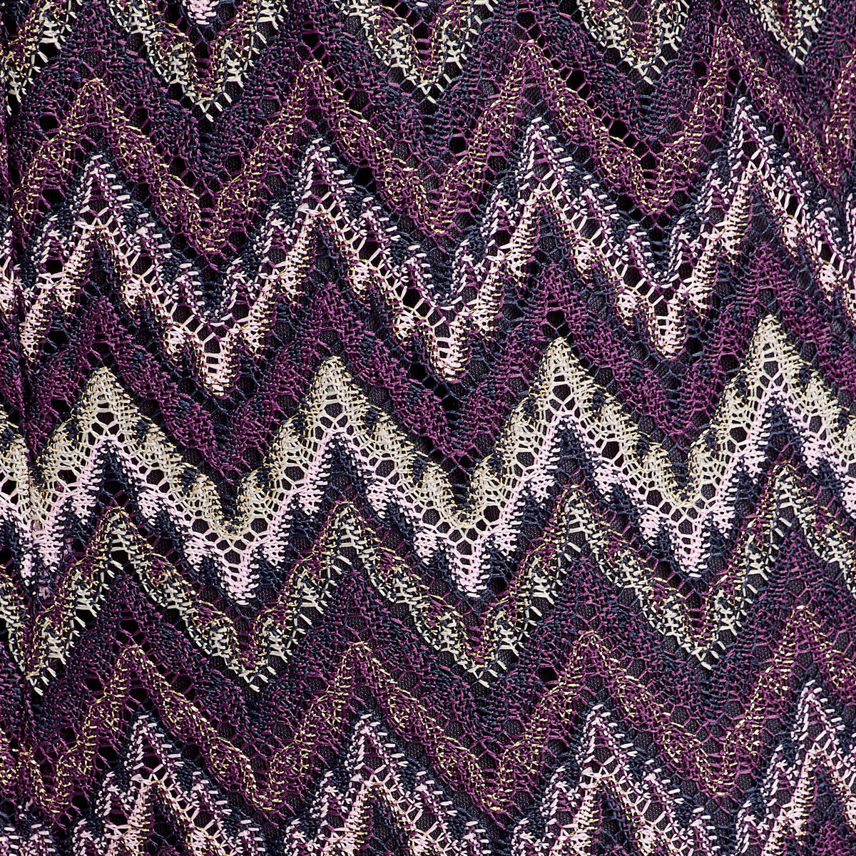 Pantalon large ajour&eacute; violet femme