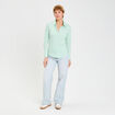 Chemise manches longues vert femme