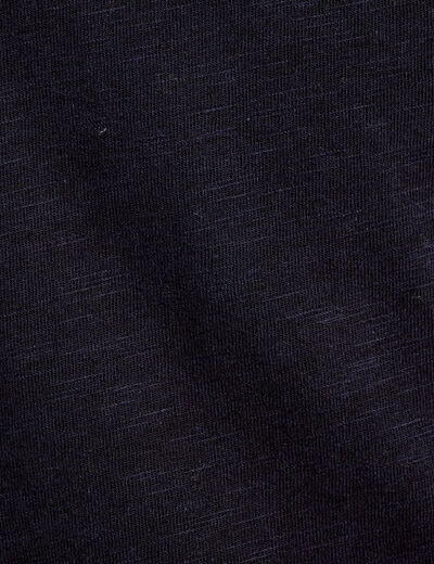 T-shirt manches courtes bleu marine femme