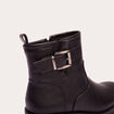 Bottines &agrave; talons et boucles noir femme