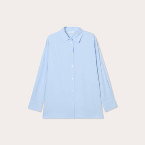 Chemise manches longues bleu femme
