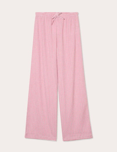 Pantalon large fluide rouge foncé femme