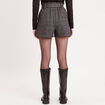Short droit ceinturé noir femme