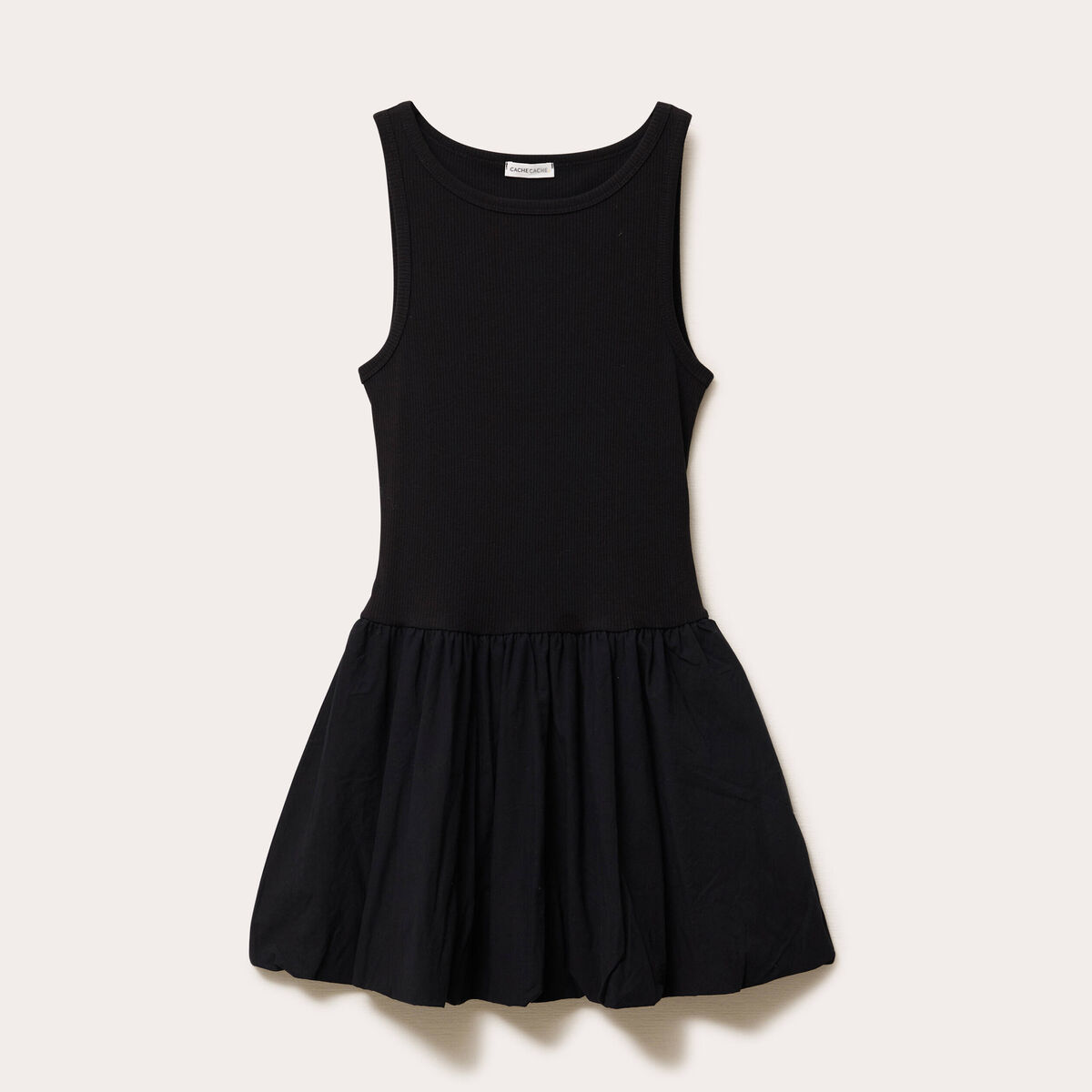 Robe boule 2 en 1 noir femme
