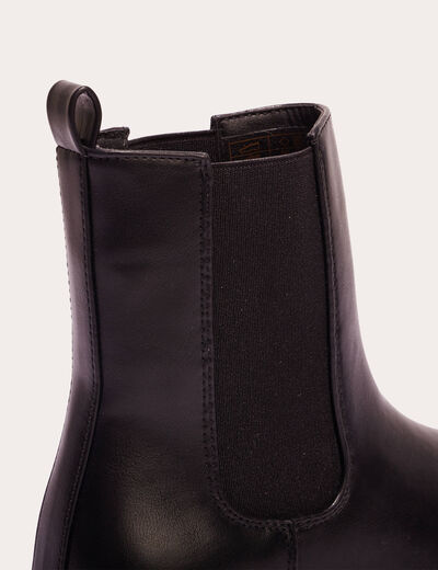 Bottines chelsea crant&eacute;es noir femme