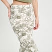 Jeans straight taille haute blanc femme