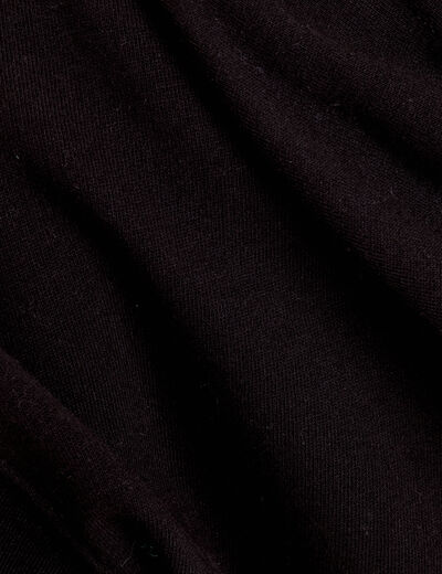 Sweat zippé à capuche noir femme